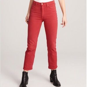 A&F High Rise Straight Jeans